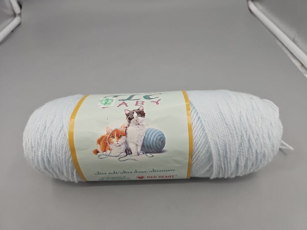 TLC Baby Yarn 1 Skein Powder Blue Vintage 5ozs New